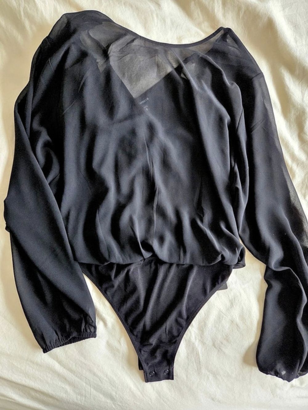 Express Black Long Sleeve Bodysuit